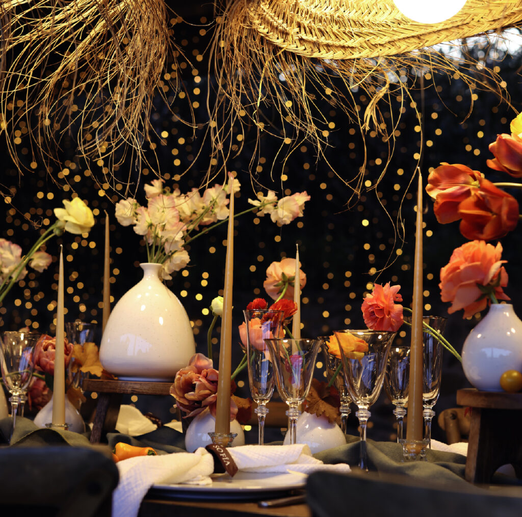 decoracion mesa para boda flores rosas albacete